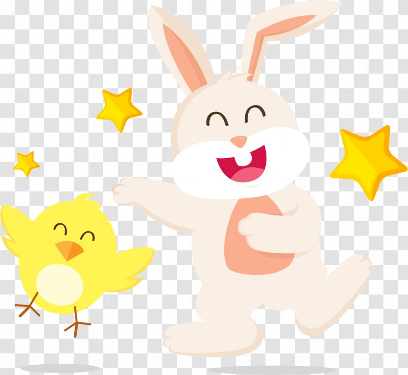 Easter Bunny Rabbit Chicken Clip Art - Food - Zodiac, Chicken, Transparent PNG
