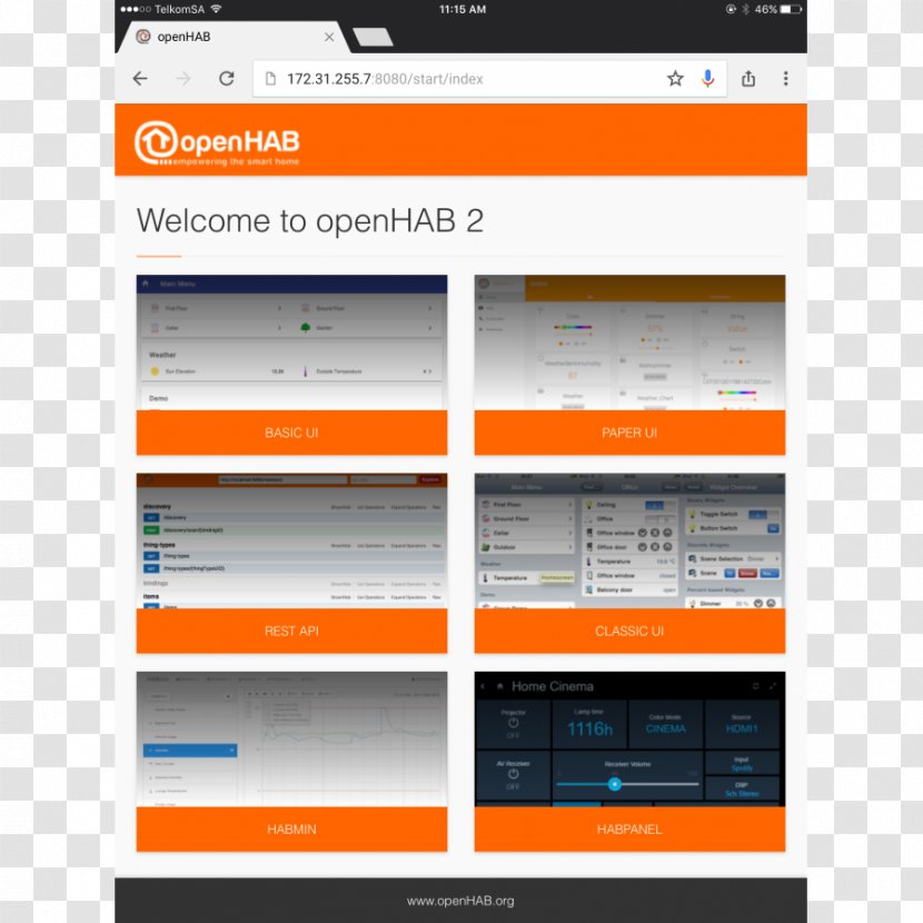 OpenHAB MQTT Raspberry Pi Raspbian User Interface - Web Page - Australian Dollar Transparent PNG