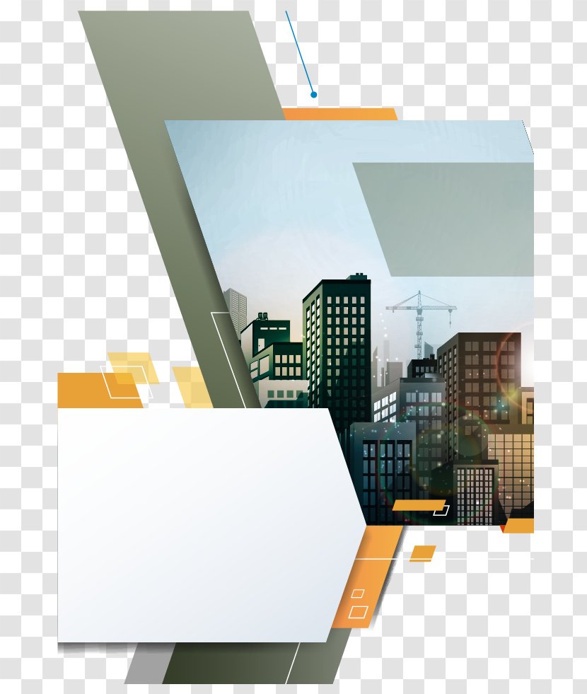 Flyer Brochure Page Layout Advertising - Standard Paper Size - Vector Orange City Design Transparent PNG