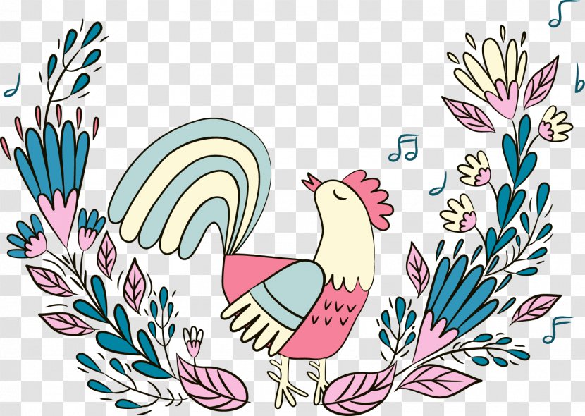 Euclidean Vector Clip Art - Frame - Flat Singing Rooster Transparent PNG