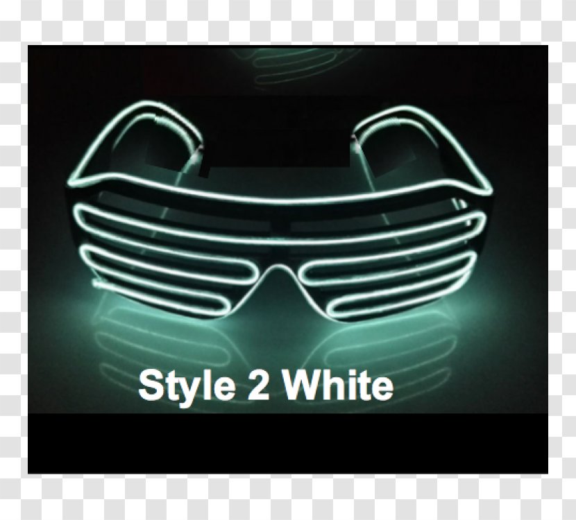 Light Electroluminescent Wire Sunglasses Clothing Transparent PNG