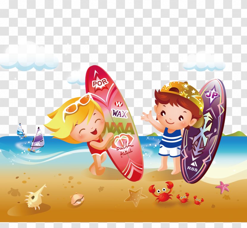 Child Summer Royalty-free Clip Art - Royaltyfree - Seaside Skateboard Transparent PNG