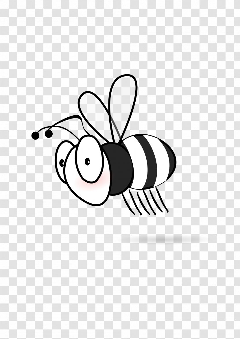 Honey Bee Bumblebee Clip Art - Black And White - Line Transparent PNG