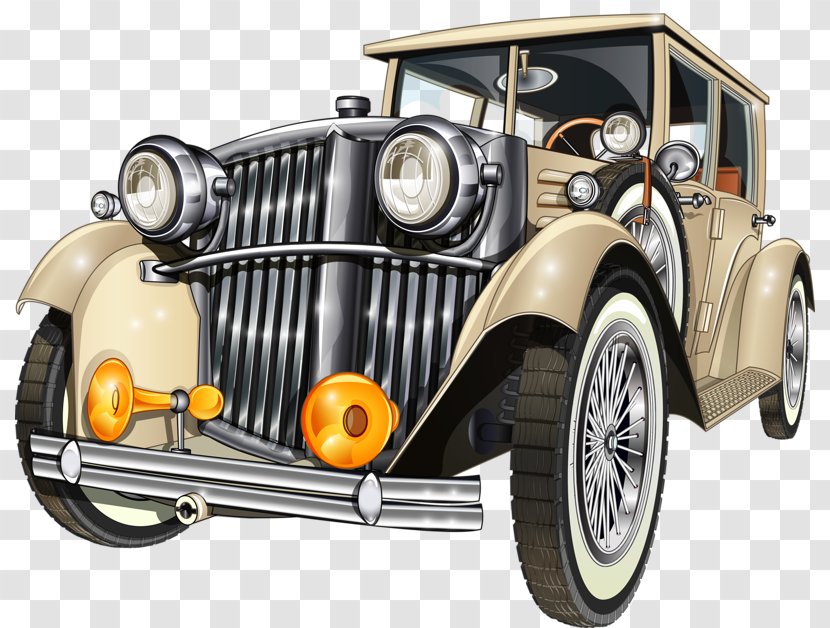 Classic Car Vintage - Painted Decoration Transparent PNG