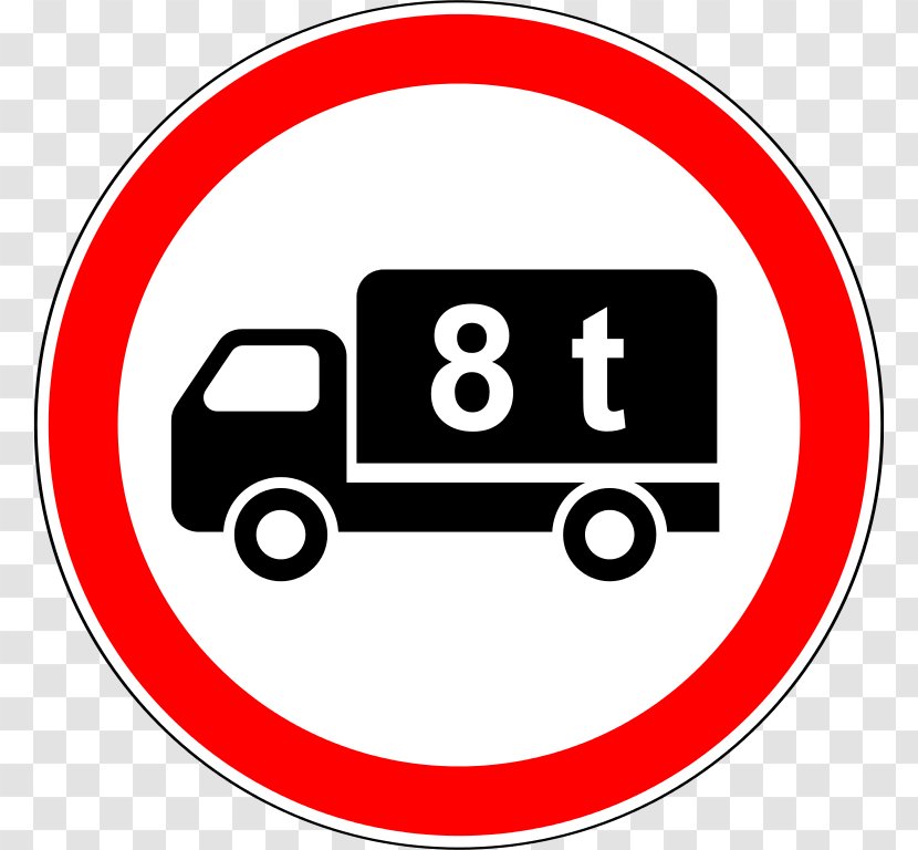 Traffic Sign Truck Regulatory Warning - Large Goods Vehicle Transparent PNG