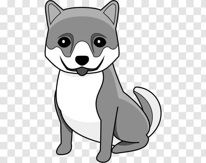 Whiskers Shiba Inu Dog Breed Non-sporting Group Clip Art - Black - Illust Transparent PNG