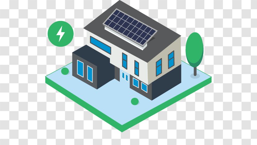 Solar Power Energy Rooftop Photovoltaic Station House - Real Estate Transparent PNG