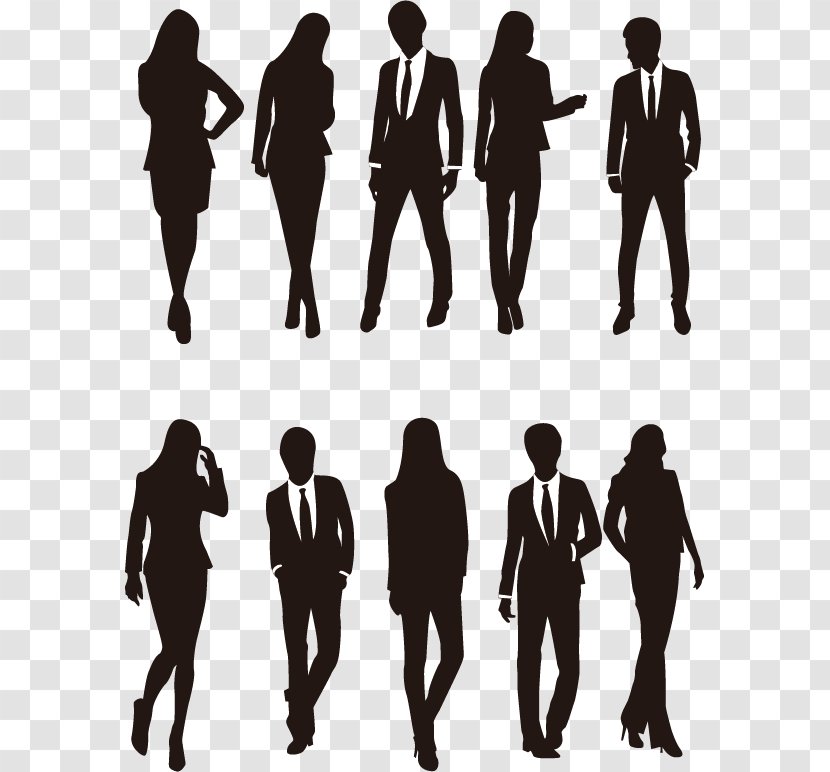 Silhouette Download Illustration - Gentleman - Business People Silhouettes Transparent PNG