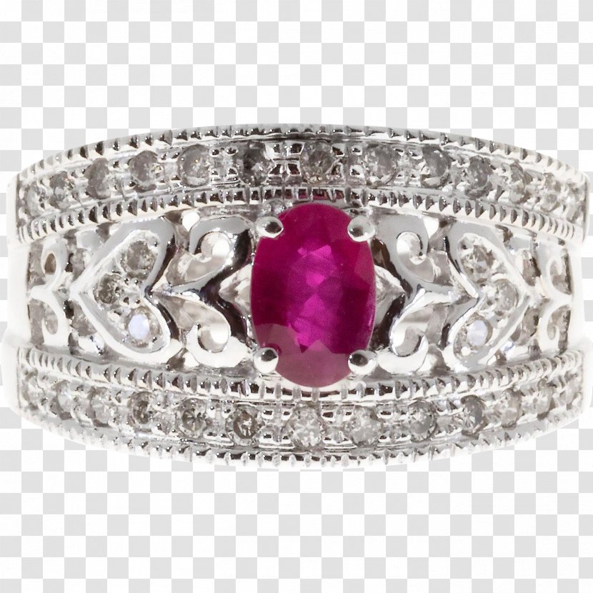 Ruby Ring Diamond Carat Cocktail - Gold Transparent PNG