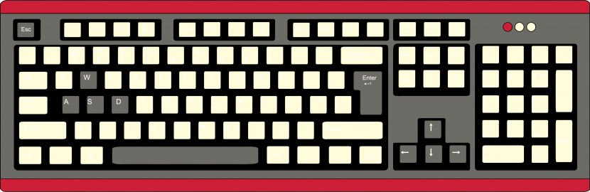 Computer Keyboard Mouse Gaming Keypad USB Das - Switch - Vector Top View Angle Transparent PNG