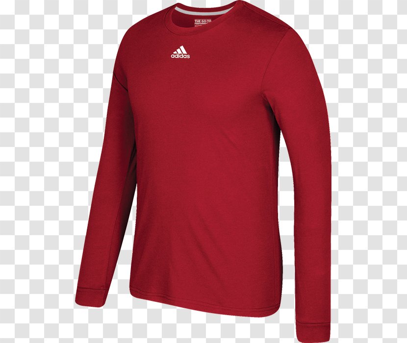 Long-sleeved T-shirt Adidas Men's Go To Performance Long Sleeve Shirt - Neck - American Football T Transparent PNG