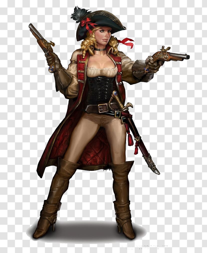 Piracy Woman Female Concept Art Character Transparent PNG