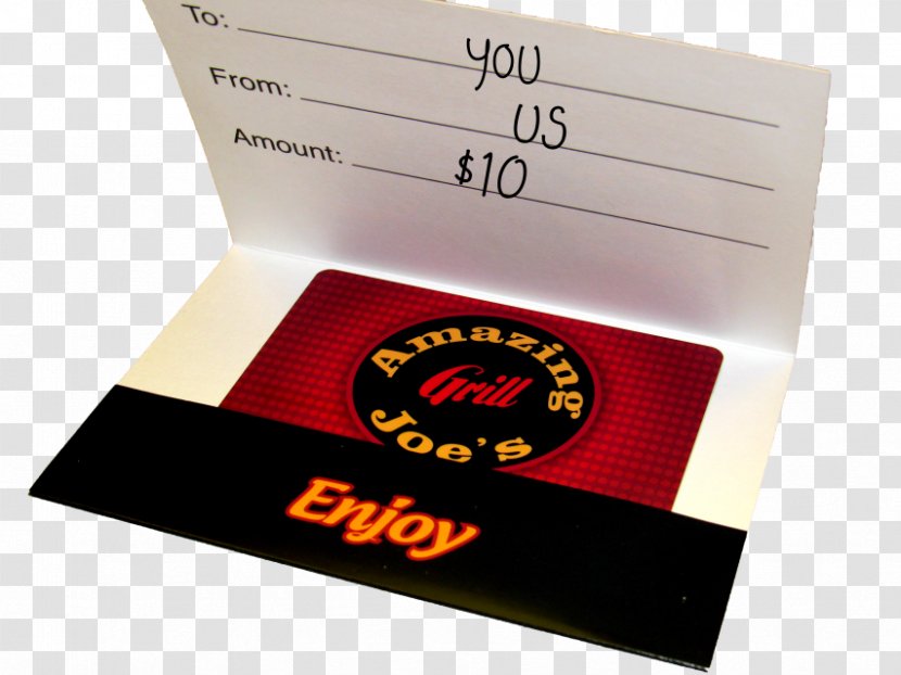 Amazing Joe's Grill Gift Card Restaurant Mobile Phones - Credit Transparent PNG