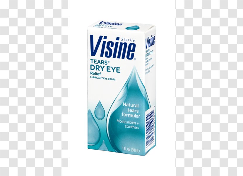 Visine Tears Dry Eye Relief Drops & Lubricants Visine-A Allergy Tetryzoline - Aqua Transparent PNG
