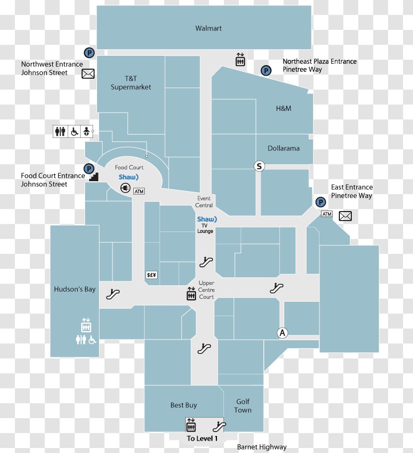 Coquitlam Centre Champlain Mall Shopping Map Boutique - Area Transparent PNG