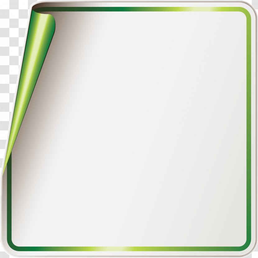 Rectangle Square Line - Green - Note Paper Transparent PNG