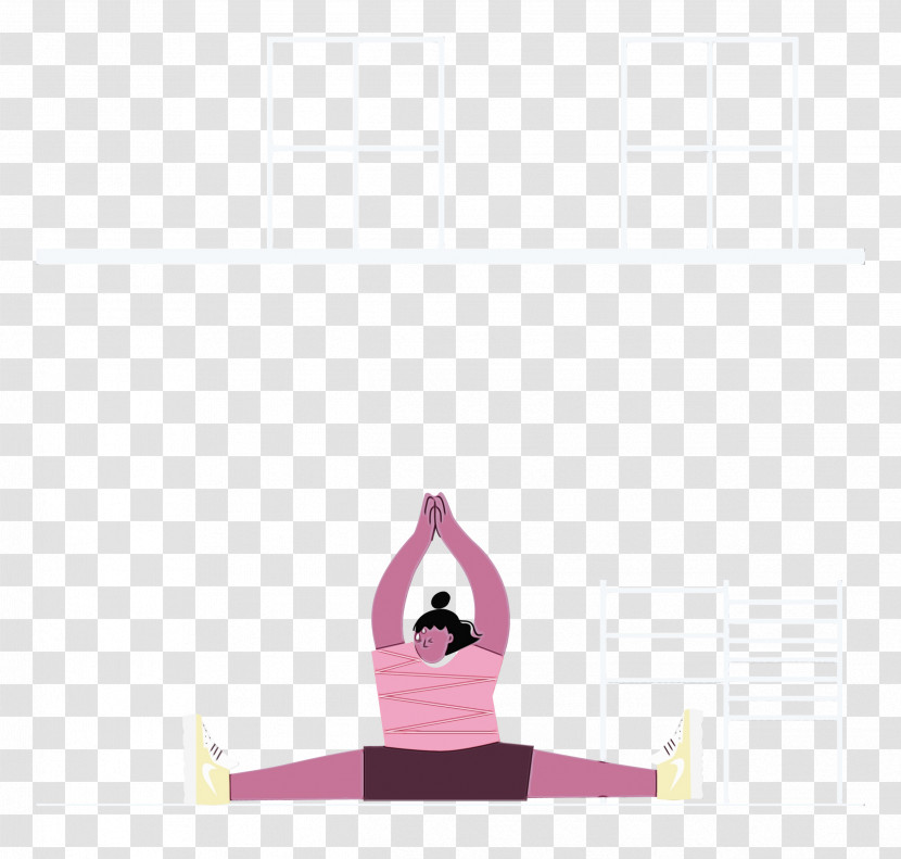 Yoga Mat Physical Fitness Yoga Font Cartoon Transparent PNG