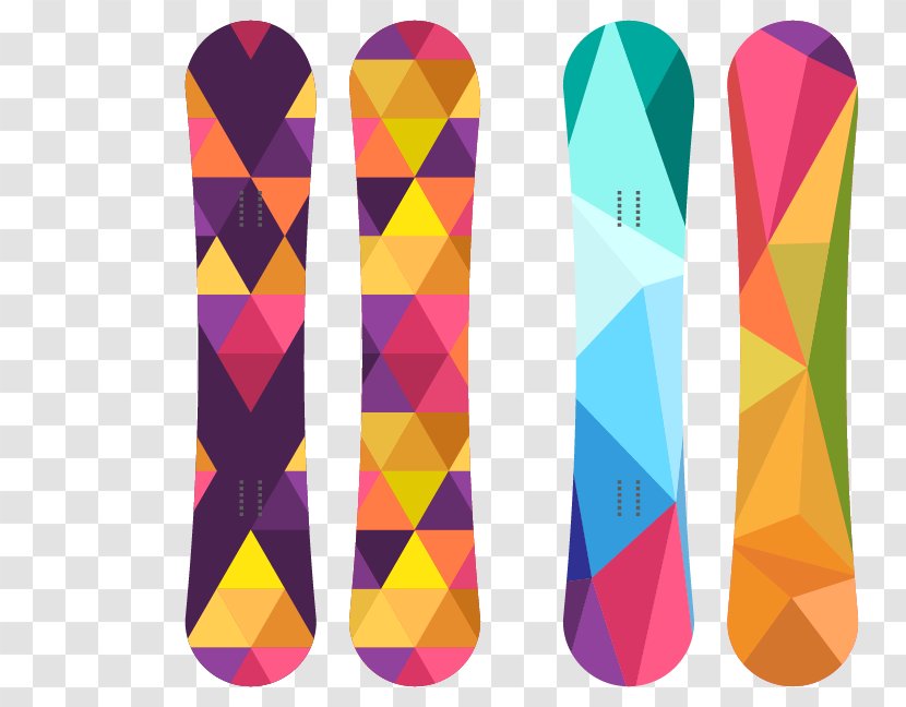 Ski Download - Snowboard - Colored Blocks Transparent PNG