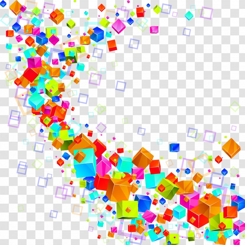 Square Geometry - Area - Colorful Cube Transparent PNG