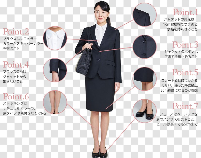 Formal Wear リクルートスーツ Suit Job Hunting Skirt - Woman Transparent PNG