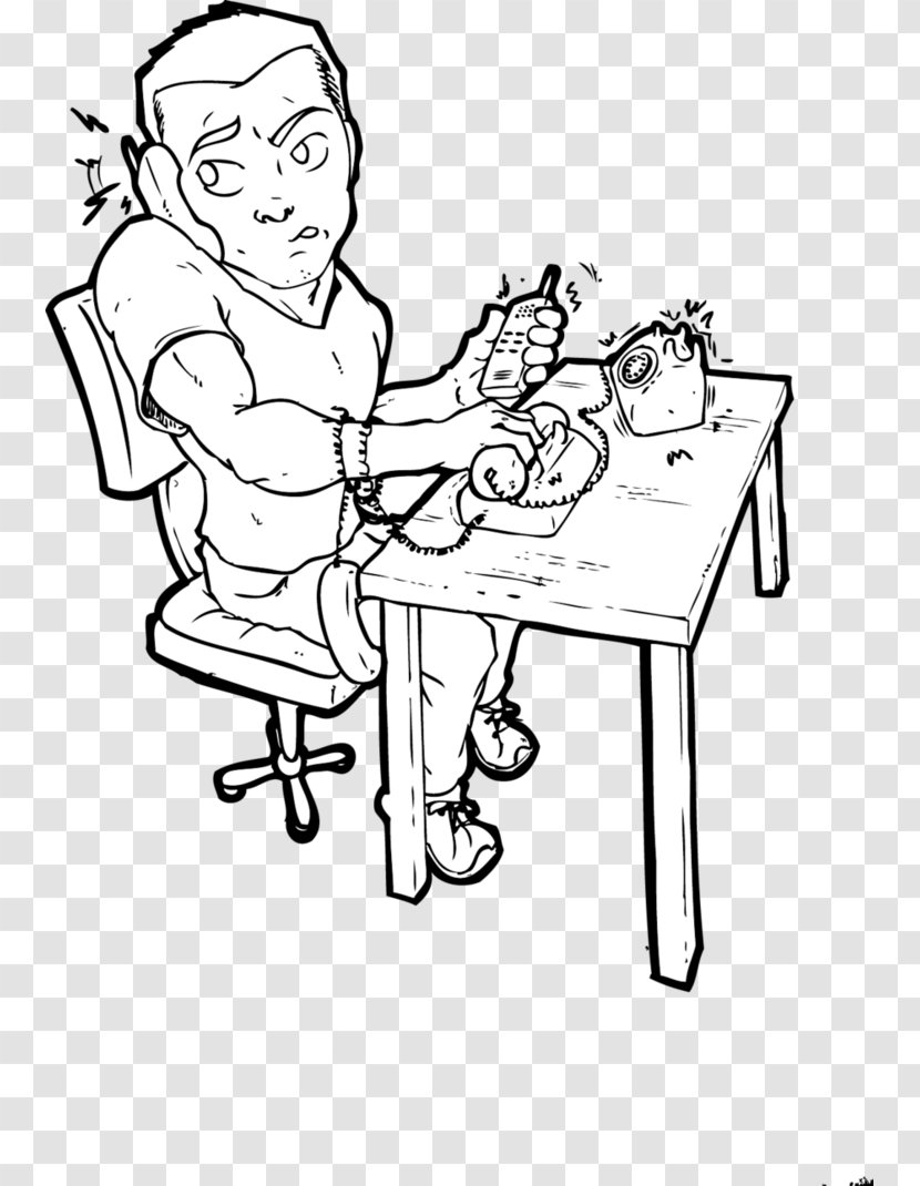 Cartoon Drawing /m/02csf - Hand - Busy Man Transparent PNG