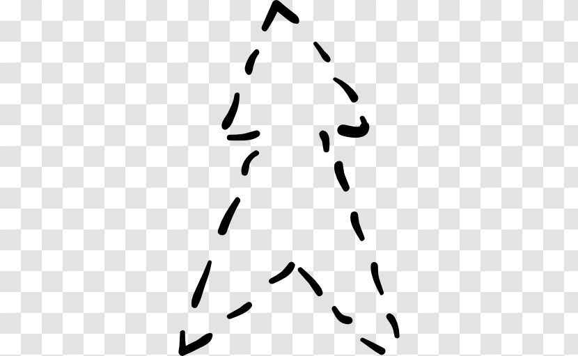 Line Arrow - Black And White - Broken Transparent PNG