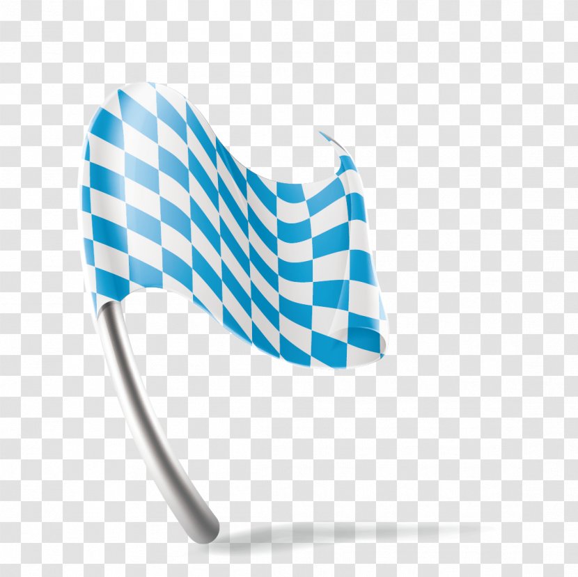 Blue White Flag - Banner - Vector Transparent PNG