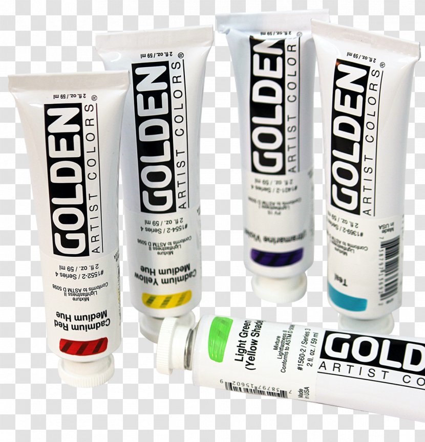 Acrylic Paint Golden Artist Colors Resin Cadmium - Selenide Transparent PNG