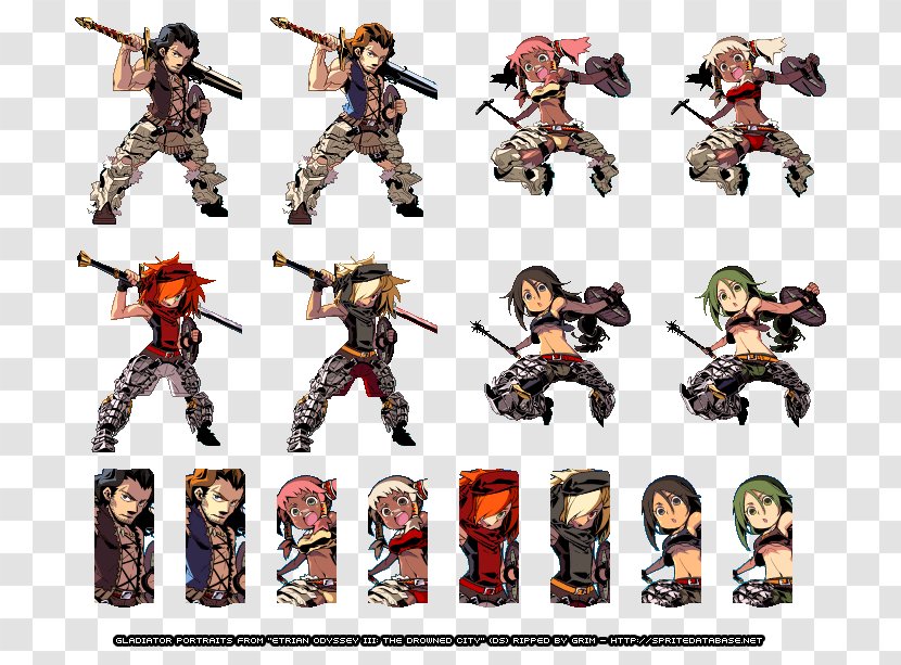 Etrian Odyssey III: The Drowned City Super Nintendo Entertainment System PlayStation Sprite - Figurine - Gladiator Transparent PNG