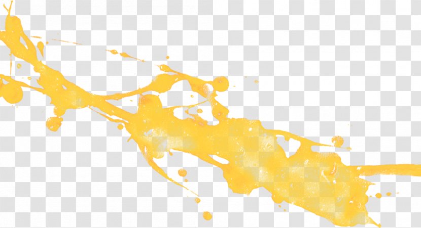Yellow Paintbrush Clip Art - Branch - Paint Transparent PNG