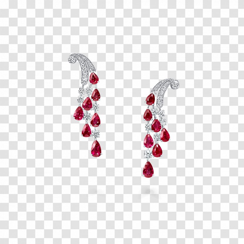 Ruby Earring Graff Diamonds Baselworld - Jewellery Transparent PNG