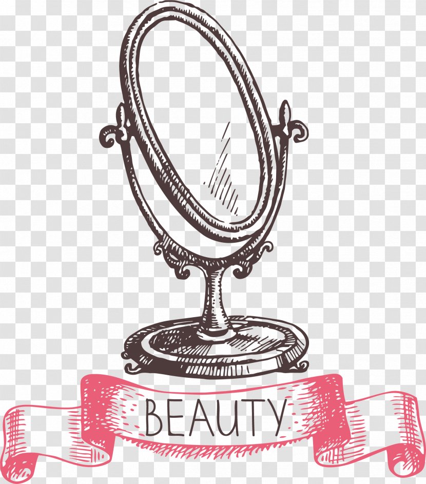 Drawing Cosmetics Vintage Clothing Sketch - Vector Mirror Transparent PNG