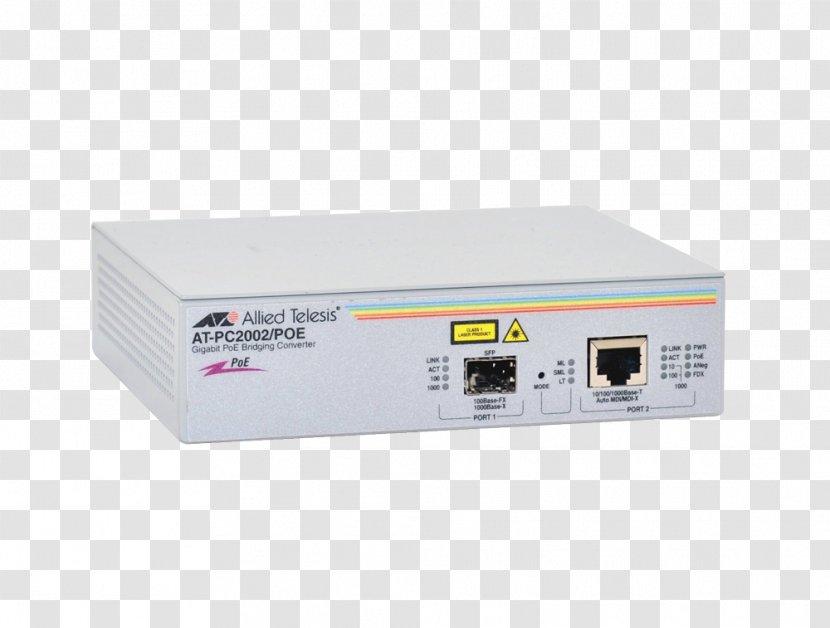 Wireless Access Points Fiber Media Converter Small Form-factor Pluggable Transceiver Gigabit Ethernet Power Over - Poe Transparent PNG