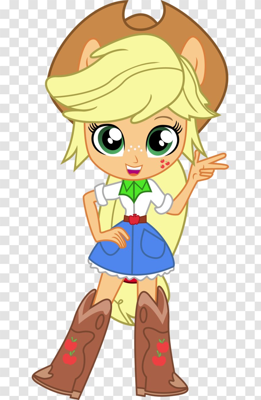 Applejack My Little Pony: Equestria Girls Rainbow Dash Fluttershy - Fiction - Pony Minis Transparent PNG