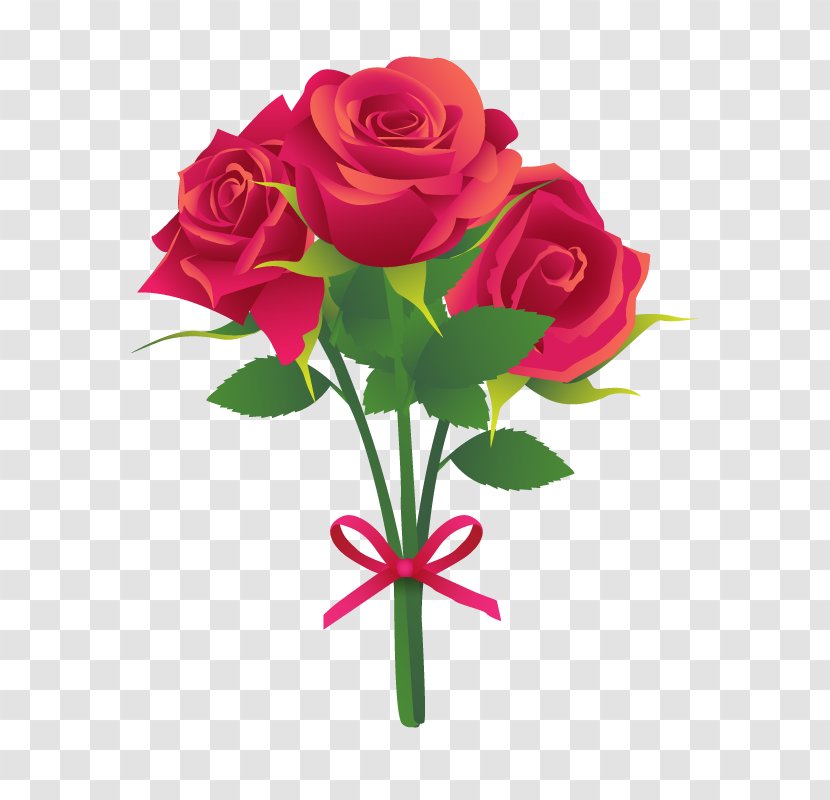 Flower Beach Rose - Pink - A Bouquet Of Flowers Vector Transparent PNG
