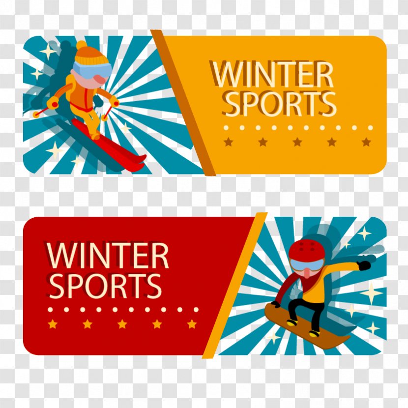 Winter Sport Skiing Clip Art - Color Banners Sports Transparent PNG