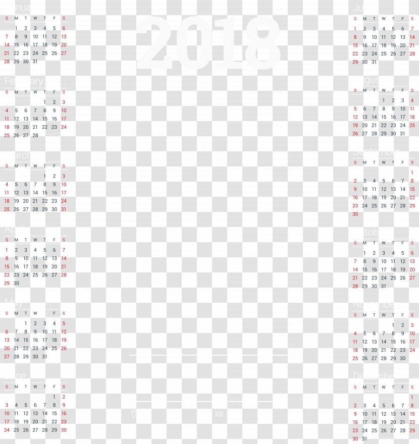 Font Design Product Pattern - Point - 2018 Business Calendar Template Clip Art Transparent PNG
