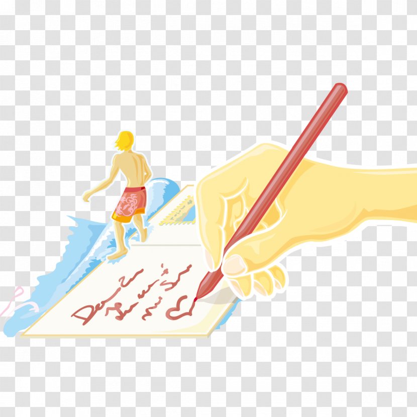 Stock Illustration Drawing - Photography - Vector Hand And Pen Transparent PNG