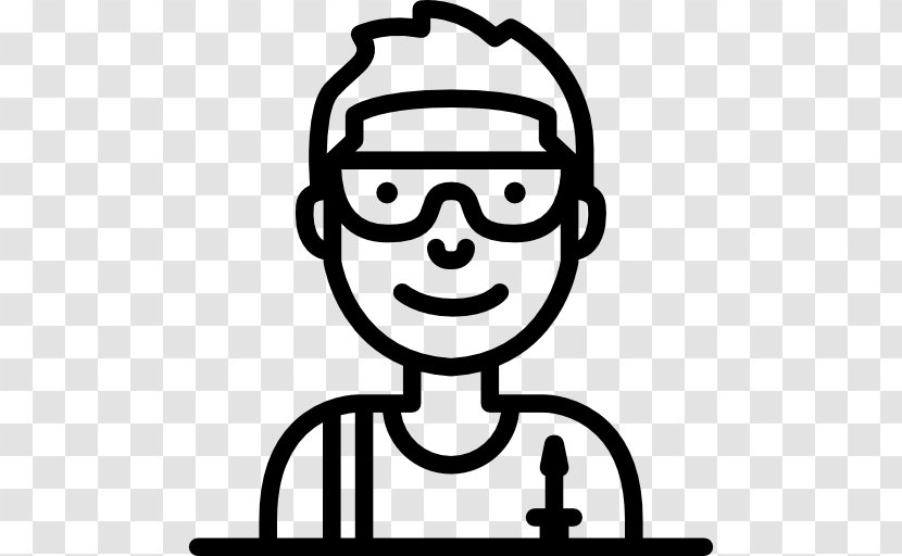 Black And White Smile Facial Expression - Eyewear - Community Transparent PNG