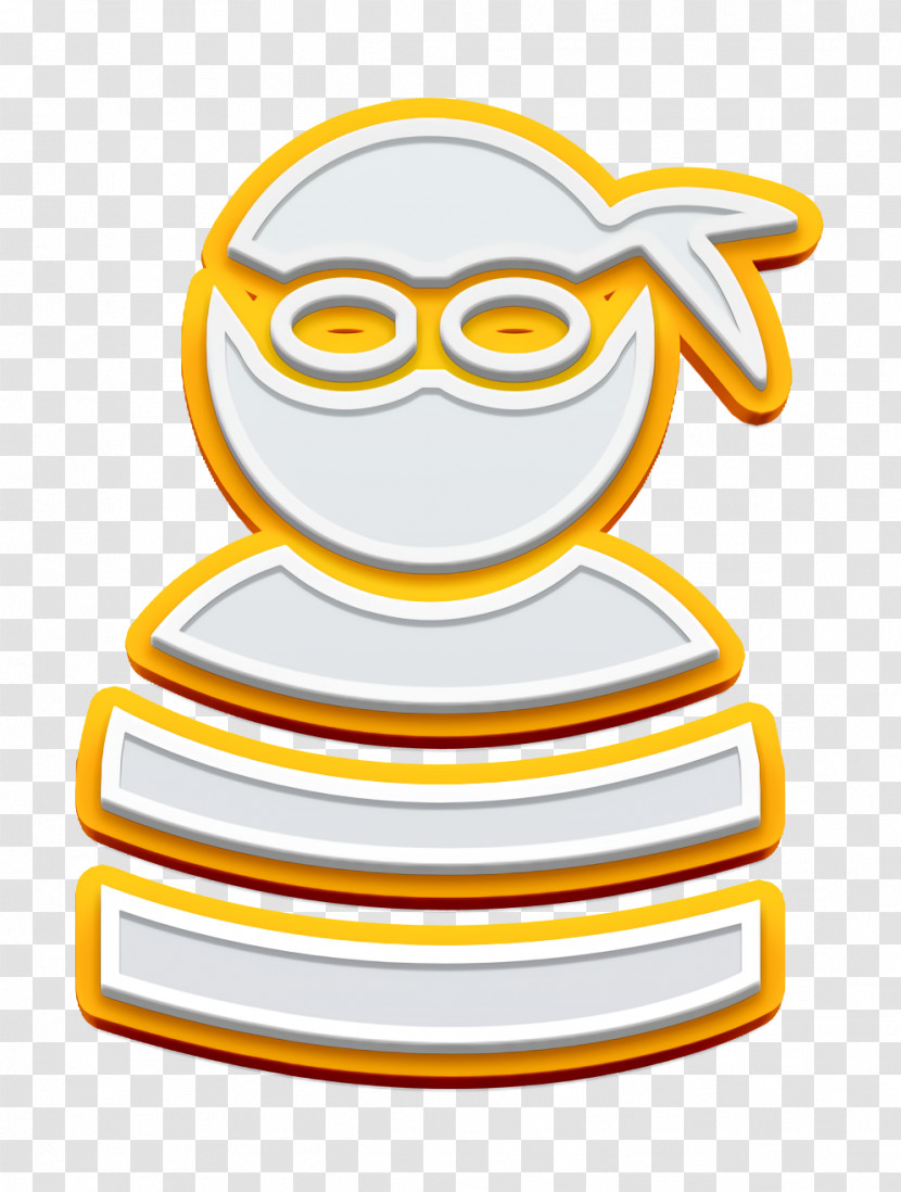 Humans 3 Icon Criminal Wearing Eye Piece And Striped Top Icon Crime Icon Transparent PNG