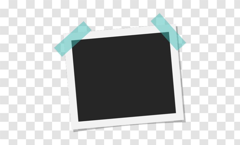 Instant Camera Adhesive Tape Photograph Picture Frames Polaroid Corporation - Turquoise - Template Frame Transparent PNG