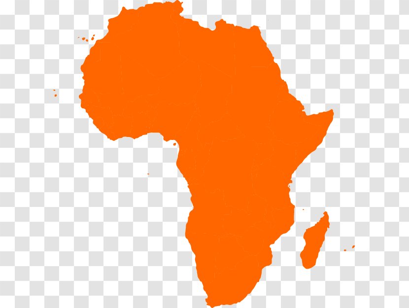 Africa Map Clip Art - Orange Of Transparent PNG