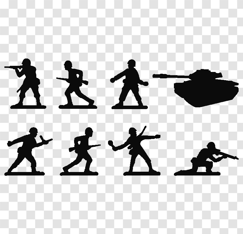 Wall Decal Sticker Polyvinyl Chloride Silhouette - Toy Soldiers Transparent PNG