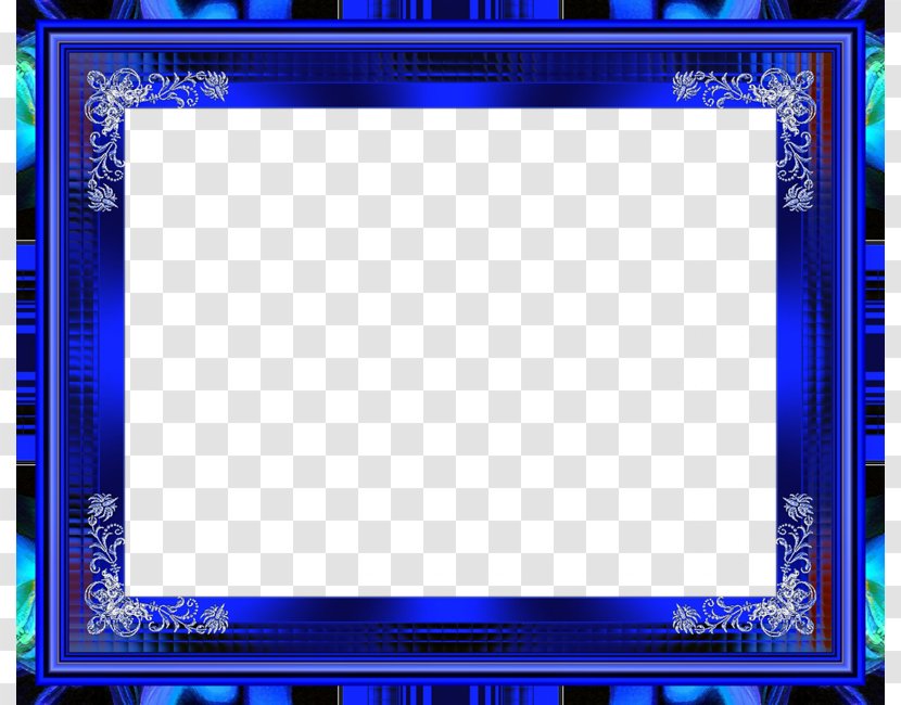 Picture Frame Clip Art - Blue Transparent PNG