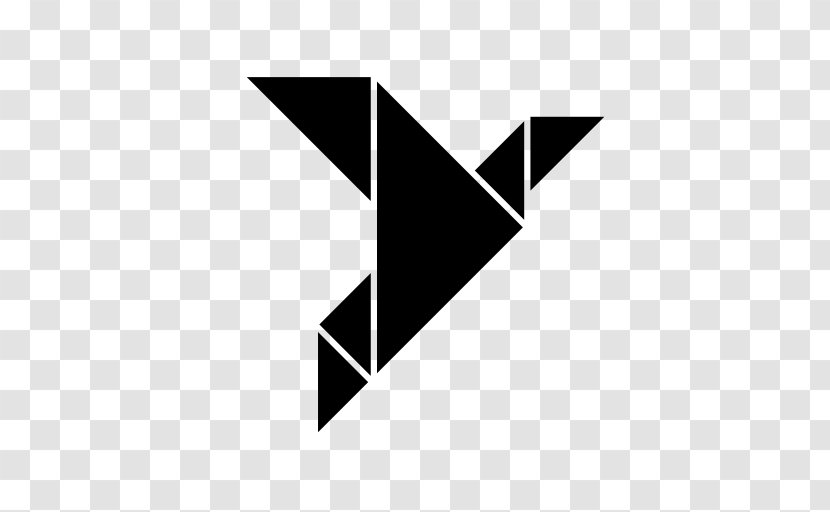 Origami Symbol - Black And White Transparent PNG
