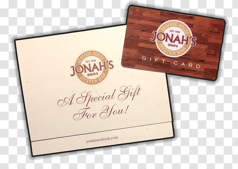 Jonah's Seafood House Gift Card Barnhill, Illinois Barnhill Township - Brand Transparent PNG
