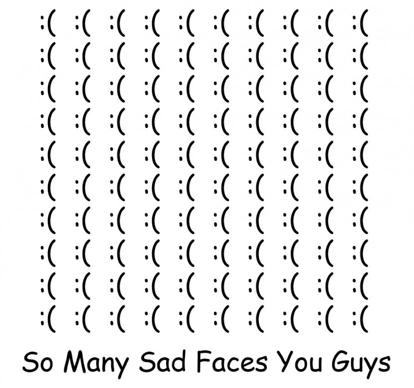 Sad Comics Comic Sans Sadness Font - Black - Sadfaces Transparent PNG