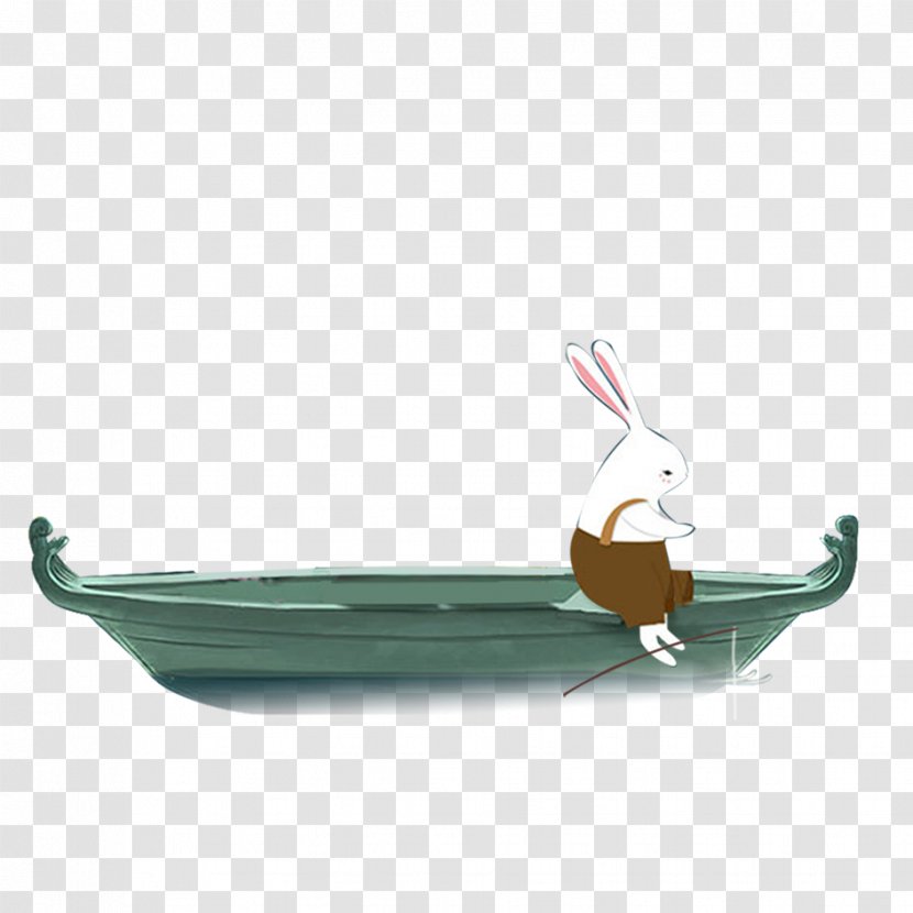 Download Boat Computer File - Water Bird - Little Rabbit Boating Transparent PNG