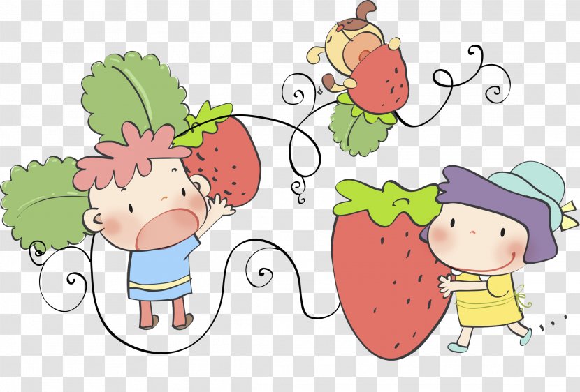 Clip Art - Silhouette - Strawberry Kids Transparent PNG
