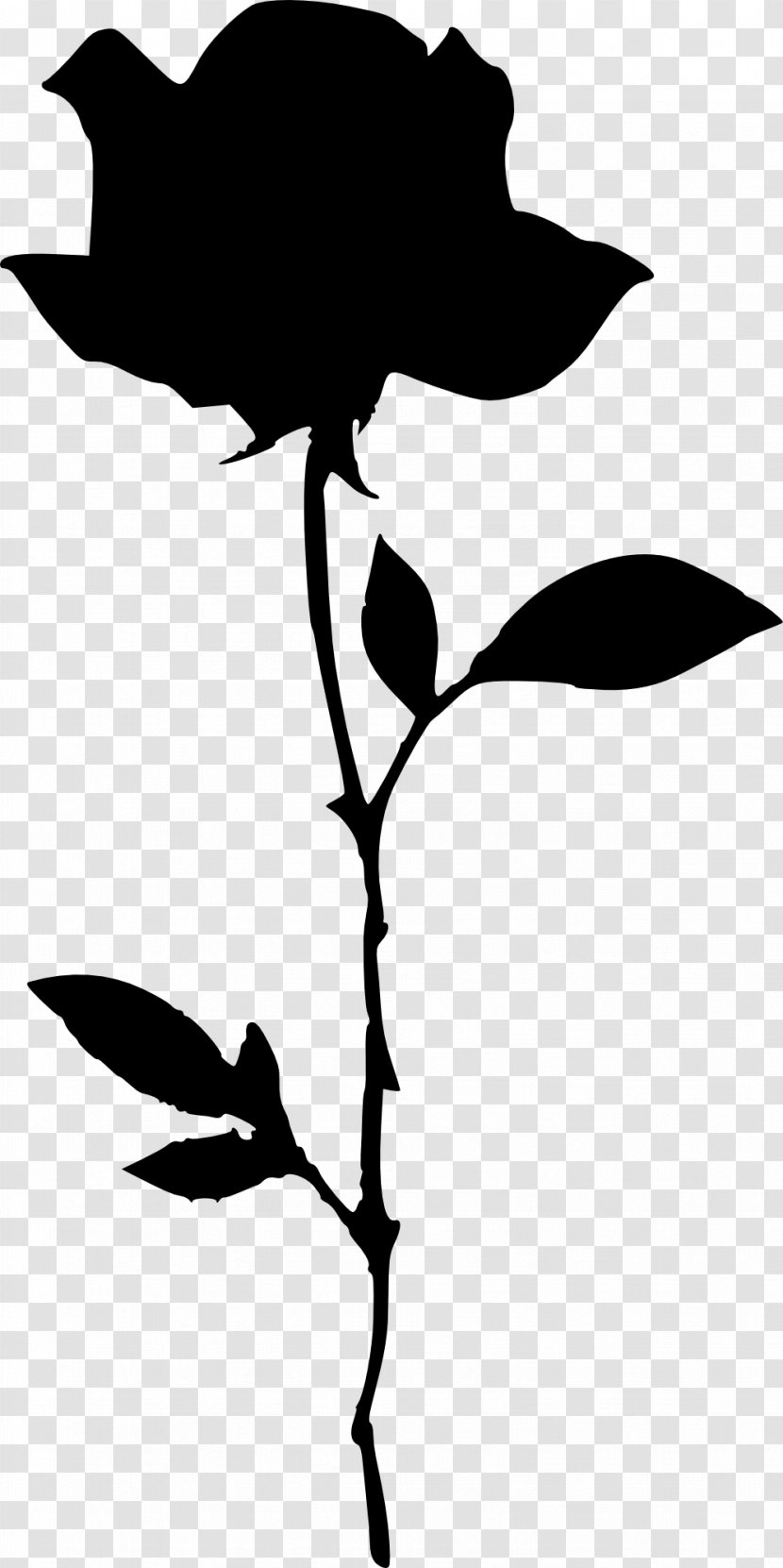Silhouette Drawing Rose Clip Art - Garden Roses - Silhouettes Transparent PNG